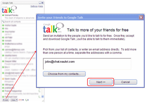 Gtalk Chat Application For Mobile