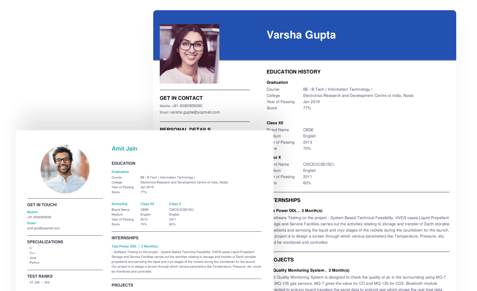 96 Simple Format Of Resume For Job For Fresher