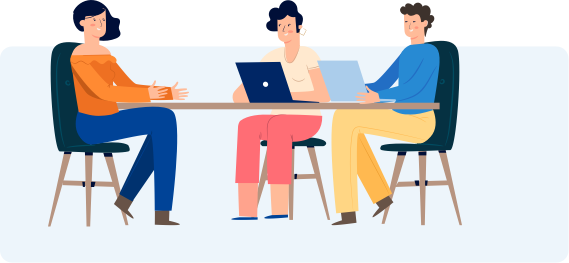 Team meeting illustration