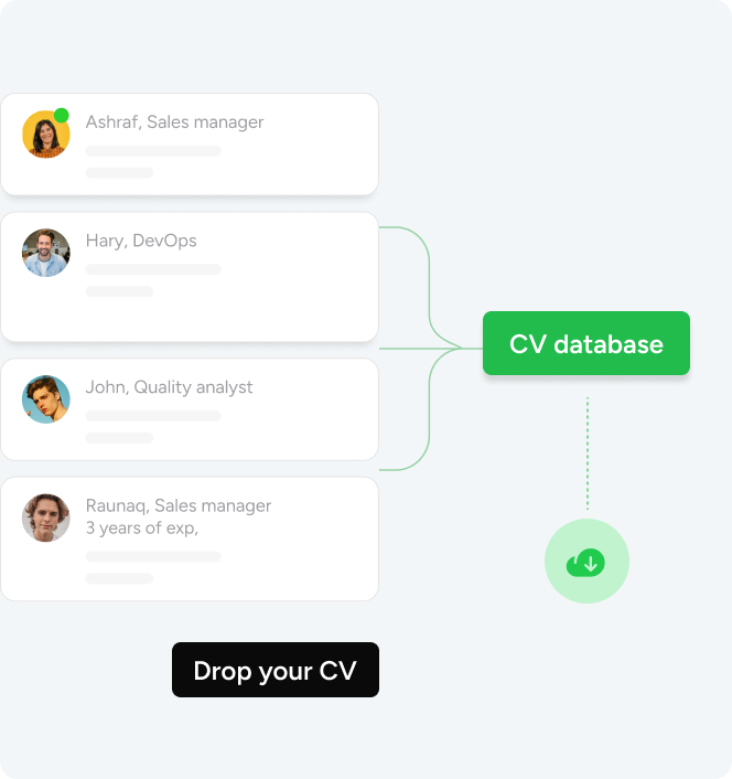 CV database and candidate profiles from your careers page
