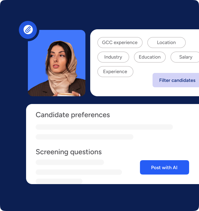 Job posting and applicant management with filters