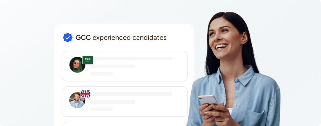 Illustration of diverse professionals and candidate profiles
