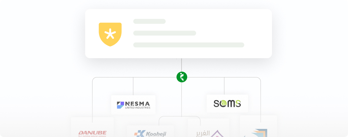 Illustration of employer logos and branded job listings